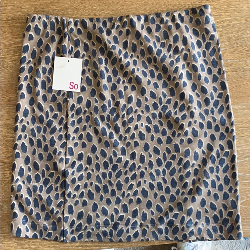 Cheetah Short Cotton Skirt